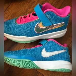Nike Lebron Blue and Pink Diamond Collection Sneakers Basketball